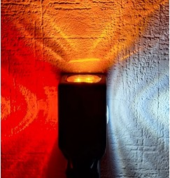 Габаритний ліхтар (Ріжок) LED 12-24V триколірний 13 см комплект