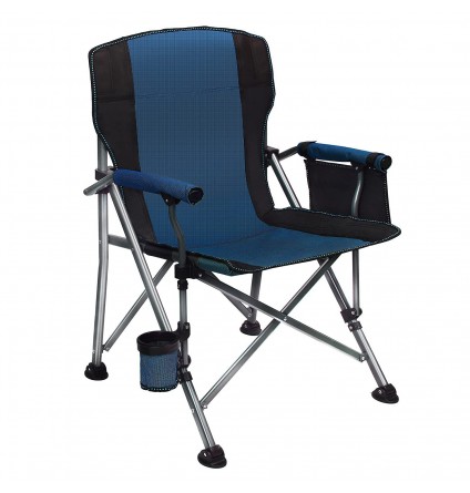Крісло туристичне складане HOOF CHAIR, синє, до 150 кг, тканина 600D