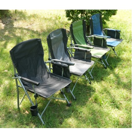 Крісло туристичне складане HOOF CHAIR, зелене, до 150 кг, тканина 600D 