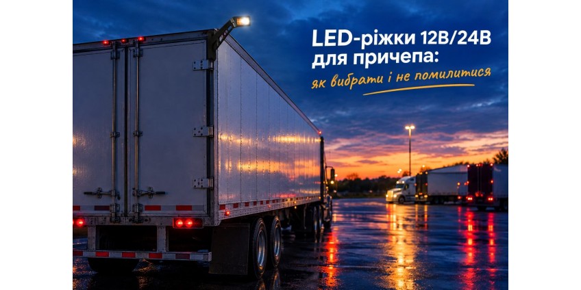 LED-ріжки 12В/24В для причепа: як вибрати і не помилитися (гайд з вибору)