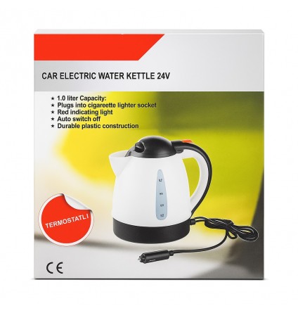 Автомобільний чайник 24В 1л 250Вт білий