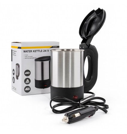 Чайник автомобільний 0,5 л 24V 250W з автоматичним вимкненням (нержавіюча сталь 304)