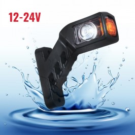 Габаритний ліхтар (Ріжок) LED 12-24V триколірний 13 см комплект