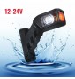 Габаритний ліхтар (Ріжок) LED 12-24V триколірний 13 см комплект