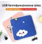 USB грілка килимок флісова 42×42 см — для дому, авто крісла та гуртожитку